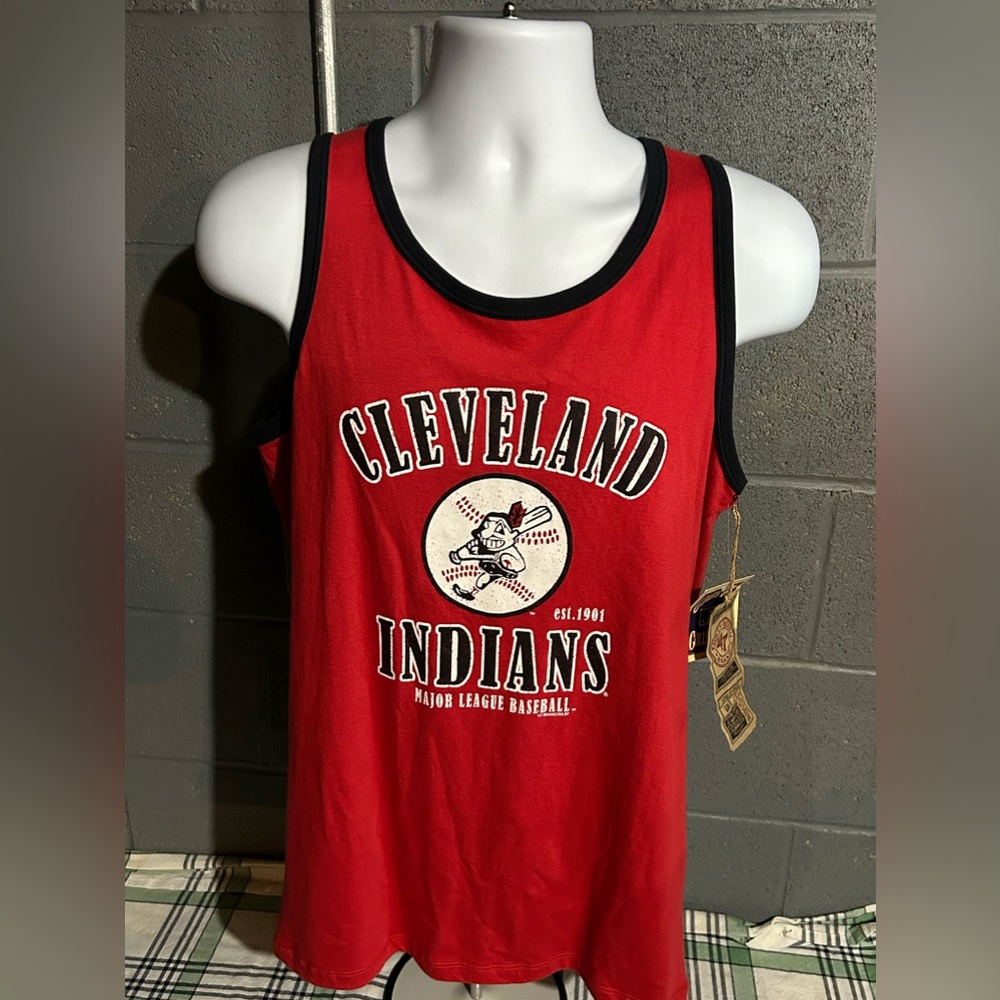 Cleveland Indians MLB baseball 47 Brand Tank Top Cooperstown Size Small S NWT